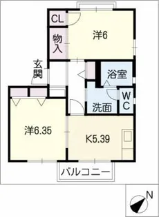 タウニーKATOⅢ【1階】の間取り