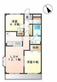 クレオール【203号室】の間取り