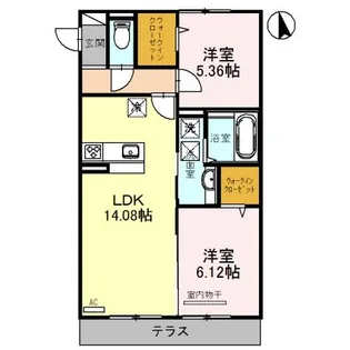 ラヴィベル栗東 高野【1階】の間取り