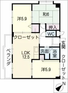 ザ・末広館【3階】の間取り