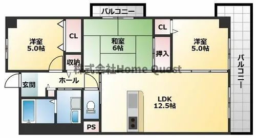 3LDKの間取り画像