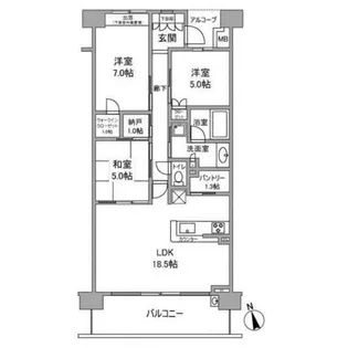 ヴィークコート夙川香櫨園【3階】の間取り