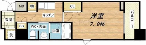 カスタリア堺筋本町【12階】の間取り