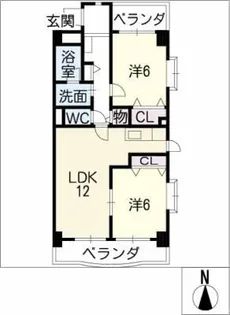 フォーシーズン【2階】の間取り