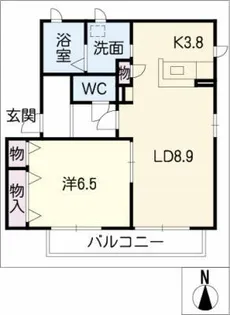 クラヴィエ下和田 C【1階】の間取り