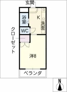 レジデンステクノ【4階】の間取り