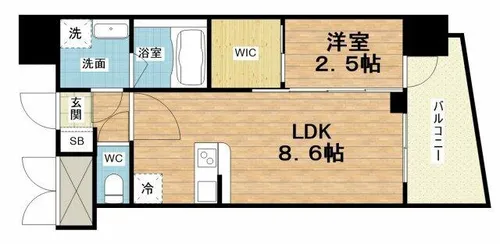 セレニテ中崎町リアン【2階】の間取り