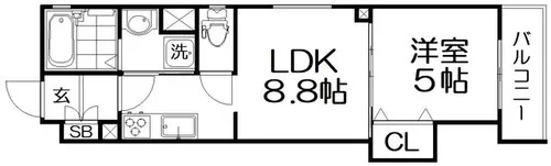 ラモーナ出口【2階】の間取り