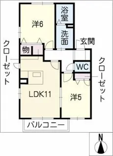 エーデルハイムⅡ【1階】の間取り