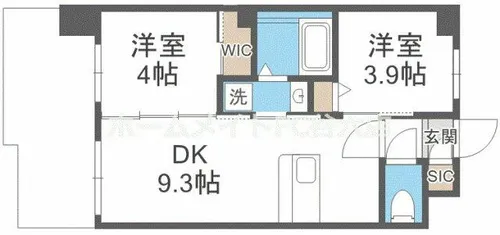 セレニテフラン谷町四丁目アリエ【12階】の間取り