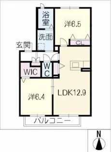 ドエル東新屋【1階】の間取り
