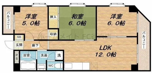 レトワールトキワ【6階】の間取り