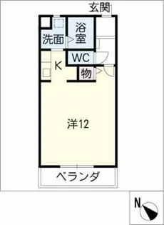 ルネスヌーボーバルティマン【1階】の間取り