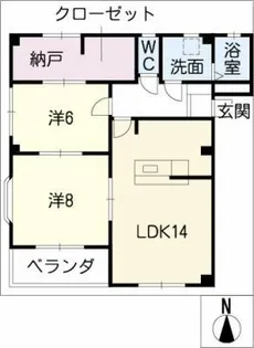 ハイエストFujinami【3階】の間取り