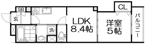 ラモーナ出口【1階】の間取り