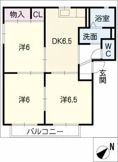 ドミール藤塚 B棟【1階】の間取り