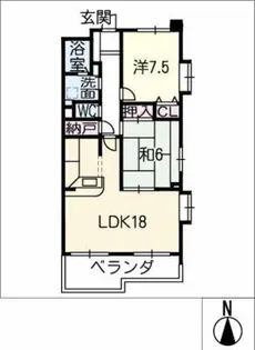 パークサイド牛川通【3階】の間取り