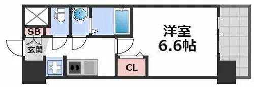 プレサンス大国町アドロッソ【9階】の間取り