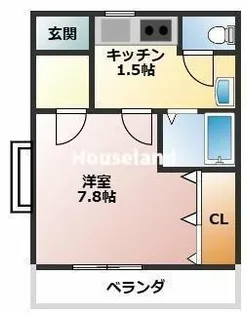 西マンション【4階】の間取り