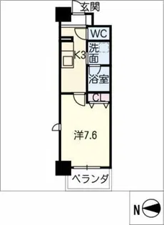 THE RESIDENCE IMAIKE【7階】の間取り