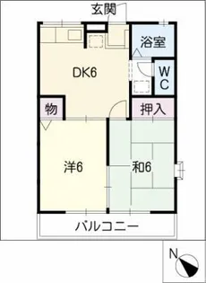 ヘスティアB棟【2階】の間取り