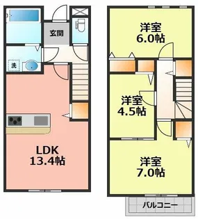Attrait【1階】の間取り