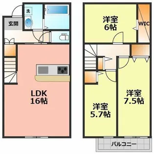 Attrait【1階】の間取り