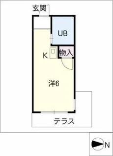 ヴィラージュ橘【1階】の間取り