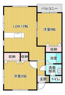 オーク菰田【B101号室】の間取り