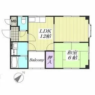 大阪府泉大津市曽根町2丁目【マンション】の間取り
