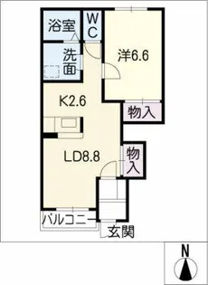 エメロード【1階】の間取り