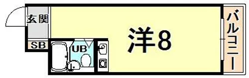 れじでんしあ門戸【3階】の間取り