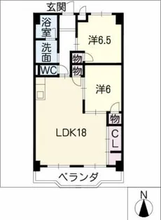 グリーン高瀬木【4階】の間取り
