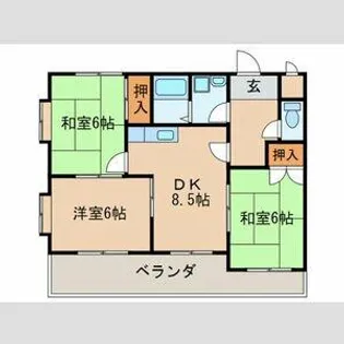 シティハイツハピネス【203号室】の間取り