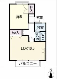 デュオ・ヴァンベールA棟【2階】の間取り