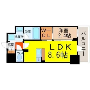 ハーモニーレジデンス名古屋EAST【6階】の間取り