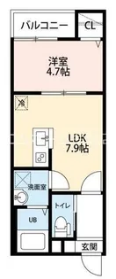 ミュー大喜【1階】の間取り