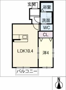 Village西口 Ⅰ【1階】の間取り