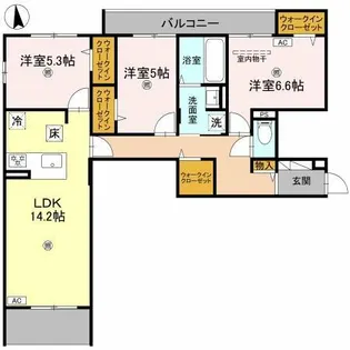 ナサハウス【3階】の間取り