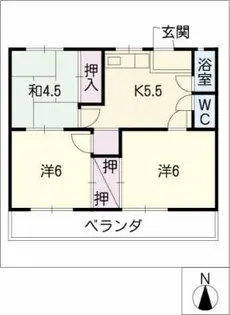 コーポ安藤A棟【2階】の間取り