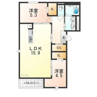 gemma garden 堺東【3階】の間取り