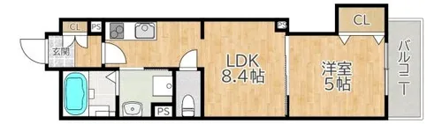 ラモーナ出口【1階】の間取り