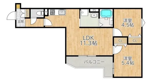 ラモーナ出口【2階】の間取り