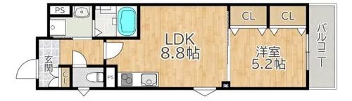 ラモーナ出口【3階】の間取り