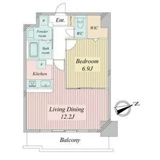 リバーコート砂田橋Ⅱ【402号室】の間取り
