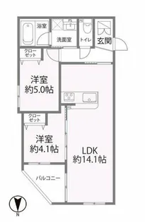 グラン今里NORTH【1階】の間取り