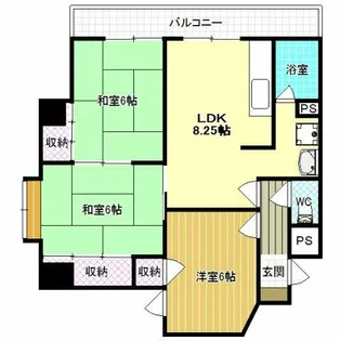 ロイヤルコートB棟【5階】の間取り