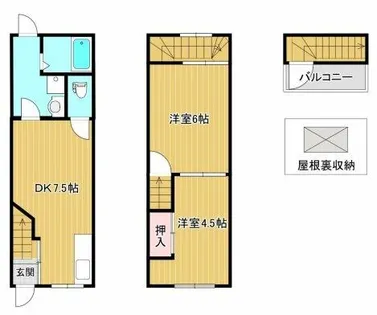 大阪府大阪市都島区都島本通4丁目【一戸建】の間取り