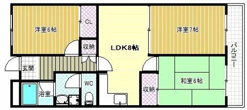 パナグレープ【3階】の間取り