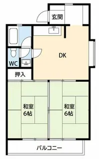 コーポヒロモト【2階】の間取り